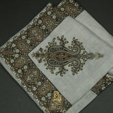 PREMIUM GREY AUTHENTIC OMANI MASSAR SCARF OM156