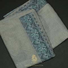 PREMIUM GREY AUTHENTIC OMANI MASSAR SCARF OM158