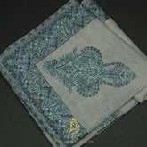 PREMIUM GREY AUTHENTIC OMANI MASSAR SCARF OM158