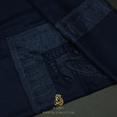 PREMIUM NAVY BLUE ELEGANT QATARI SHEMAGH SCARF QR56
