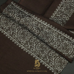 PREMIUM BROWN AUTHENTIC OMANI MASSAR SCARF OM148