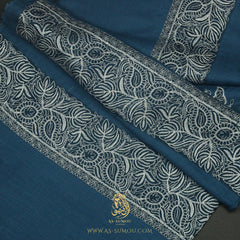 PREMIUM BLUE AUTHENTIC OMANI MASSAR SCARF OM149