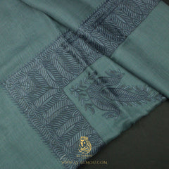 Premium Cold Turquoise Elegant Qatari Shemagh Scarf QR63