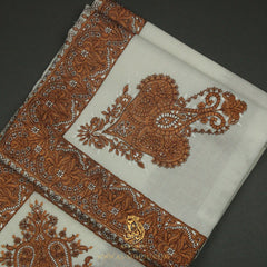 PREMIUM WHITE AUTHENTIC YEMENI SHEMAGH SCARF WH206