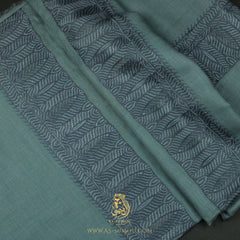 Premium Cold Turquoise Elegant Qatari Shemagh Scarf QR63