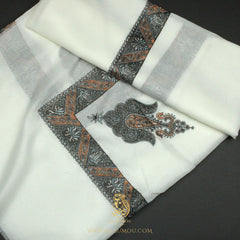 PREMIUM WHITE AUTHENTIC YEMENI SHEMAGH SCARF WH197