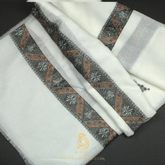 PREMIUM WHITE AUTHENTIC YEMENI SHEMAGH SCARF WH197