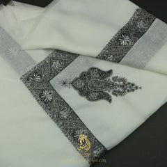 PREMIUM WHITE AUTHENTIC YEMENI SHEMAGH SCARF WH210