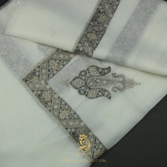 PREMIUM WHITE AUTHENTIC YEMENI SHEMAGH SCARF WH211