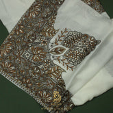PREMIUM WHITE AUTHENTIC OMANI MASSAR SCARF OM116