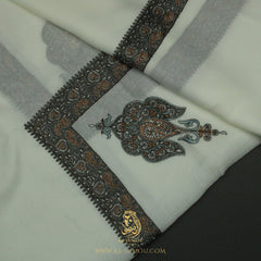 PREMIUM WHITE AUTHENTIC YEMENI SHEMAGH SCARF WH178