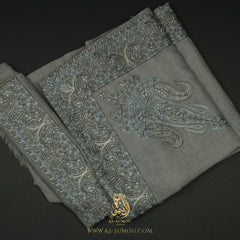 PREMIUM GREY AUTHENTIC YEMENI SHEMAGH SCARF SE204