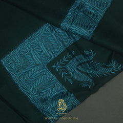 Premium Dark Green Elegant Qatari Shemagh Scarf QR68