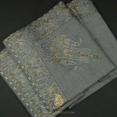 PREMIUM GREY AUTHENTIC YEMENI SHEMAGH SCARF SE166