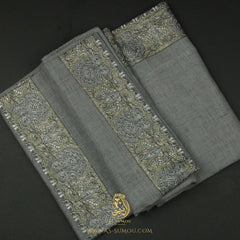PREMIUM GREY AUTHENTIC YEMENI SHEMAGH SCARF SE166