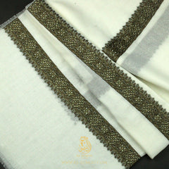 PREMIUM WHITE AUTHENTIC YEMENI SHEMAGH SCARF WH155