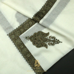 PREMIUM WHITE AUTHENTIC YEMENI SHEMAGH SCARF WH155