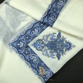 PREMIUM WHITE AUTHENTIC YEMENI SHEMAGH SCARF WH157