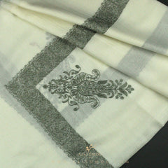 PREMIUM WHITE AUTHENTIC YEMENI SHEMAGH SCARF WH145
