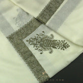 PREMIUM WHITE AUTHENTIC YEMENI SHEMAGH SCARF WH142