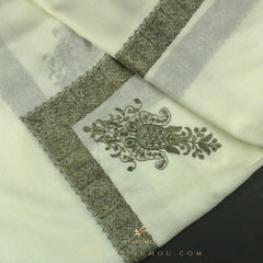 PREMIUM WHITE AUTHENTIC YEMENI SHEMAGH SCARF WH142