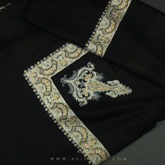 PREMIUM BLACK AUTHENTIC YEMENI SHEMAGH SCARF BL82