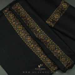 PREMIUM BLACK AUTHENTIC YEMENI SHEMAGH SCARF BL83
