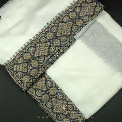 PREMIUM WHITE AUTHENTIC OMANI MASSAR SCARF OM76