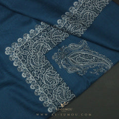 Premium Blue Authentic Yemeni Shemagh Scarf SE111