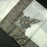 PREMIUM WHITE AUTHENTIC OMANI MASSAR SCARF OM77
