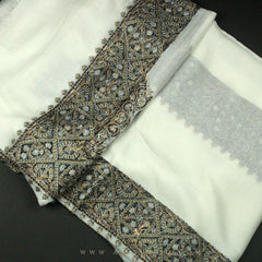 PREMIUM WHITE AUTHENTIC OMANI MASSAR SCARF OM77