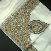 PREMIUM WHITE AUTHENTIC OMANI MASSAR SCARF OM79