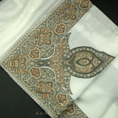 PREMIUM WHITE AUTHENTIC OMANI MASSAR SCARF OM79