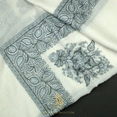 PREMIUM WHITE AUTHENTIC YEMENI SHEMAGH SCARF WH148