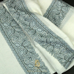 PREMIUM WHITE AUTHENTIC YEMENI SHEMAGH SCARF WH148