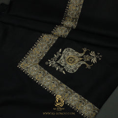 PREMIUM BLACK AUTHENTIC YEMENI SHEMAGH SCARF BL99