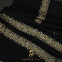 PREMIUM BLACK AUTHENTIC YEMENI SHEMAGH SCARF BL99