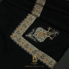 PREMIUM BLACK AUTHENTIC YEMENI SHEMAGH SCARF BL100