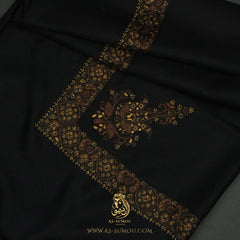 PREMIUM BLACK AUTHENTIC YEMENI SHEMAGH SCARF BL98