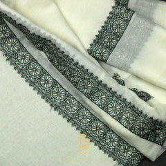 PREMIUM WHITE AUTHENTIC YEMENI SHEMAGH SCARF WH164