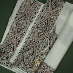 PREMIUM WHITE AUTHENTIC OMANI MASSAR SCARF OM117