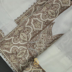 PREMIUM WHITE AUTHENTIC OMANI MASSAR SCARF OM88