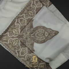 PREMIUM WHITE AUTHENTIC OMANI MASSAR SCARF OM88