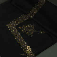 PREMIUM BLACK AUTHENTIC YEMENI SHEMAGH SCARF BL113