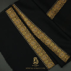 PREMIUM BLACK AUTHENTIC YEMENI SHEMAGH SCARF BL115