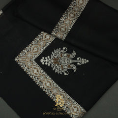 PREMIUM BLACK AUTHENTIC YEMENI SHEMAGH SCARF BL116