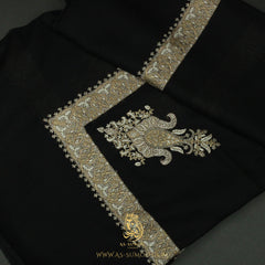 PREMIUM BLACK AUTHENTIC YEMENI SHEMAGH SCARF BL107