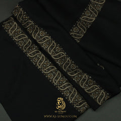 PREMIUM BLACK AUTHENTIC YEMENI SHEMAGH SCARF BL108
