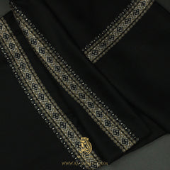 PREMIUM BLACK AUTHENTIC YEMENI SHEMAGH SCARF BL110