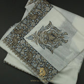 PREMIUM WHITE AUTHENTIC OMANI MASSAR SCARF OM99